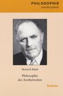 Buchcover Philosophie des Aesthetischen