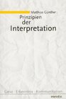 Buchcover Prinzipien der Interpretation: Rationalität und Wahrheit