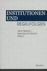 Buchcover Institutionen und Regelfolgen