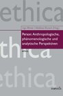 Buchcover Person: Anthropologische, phänomenologische und analytische Perspektiven