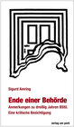 Buchcover Ende einer Behörde