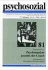 Buchcover Angewandte Formen der Psychoanalyse