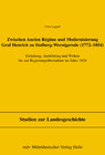 Buchcover Zwischen Ancien Regime und Modernisierung, Graf Henrich zu Stolberg-Wernigerode (1772-1854)