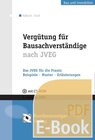 Buchcover Vergütung für Bausachverständige nach JVEG (E-Book)