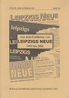 Buchcover Aus dem Feuilleton von "Leipzigs Neue" 1993 bis 2002