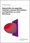 Buchcover Eigenschaften des gegenüber Ausreissern robusten MCD-Schätzers und Algorithmen zu seiner Berechnung