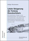 Buchcover Letzte Belagerung der Festung Ehrenbreitstein