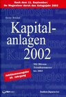 Buchcover Kapitalanlagen 2002