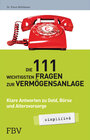 Buchcover Die 111 wichtigsten Fragen der Vermögensanlage – simplified