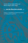 Buchcover »… was den Menschen antreibt …«