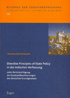Buchcover Directive Principles of State Policy in der indischen Verfassung unter Berücksichtigung der Staatszielbestimmungen des d