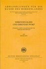 Buchcover Ehrendes Kleid und ehrendes Wort