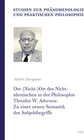 Buchcover Der (Nicht-)Ort des Nichtidentischen in der Philosophie Theodor W. Adornos: Zu einer neuen Semantik des Subjektbegriffs