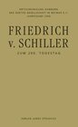 Buchcover Friedrich von Schiller - Zum 200. Todestag
