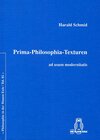 Buchcover Prima-Philosophia-Texturen ad usum modernitatis