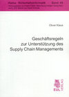 Buchcover Geschäftsregeln zur Unterstützung des Supply Chain Managements