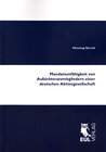 Buchcover Mandatsunfähigkeit von Aufsichtsratsmitgliedern einer deutschen Aktiengesellschaft
