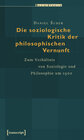 Buchcover Die soziologische Kritik der philosophischen Vernunft
