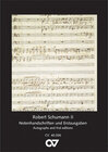 Buchcover Robert Schumann: Notenhandschriften und Erstausgaben