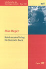 Buchcover Max Reger: Briefe an den Verlag Ed. Bote & G. Bock