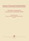 Buchcover Johann Christoph Friedrich Bach: Thematisch-systematisches Verzeichnis der musikalischen Werke