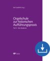 Buchcover Orgelschule zur historischen Aufführungspraxis