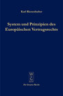 Buchcover System und Prinzipien des Europäischen Vertragsrechts