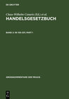 Buchcover Handelsgesetzbuch / §§ 105-237