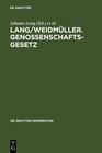 Buchcover Lang/Weidmüller. Genossenschaftsgesetz
