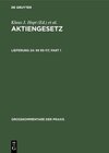 Buchcover Aktiengesetz / §§ 95-117