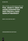 Buchcover FGG. Gesetz über die Angelegenheiten der freiwilligen Gerichtsbarkeit / §§ 35-70n FGG