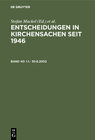Buchcover Entscheidungen in Kirchensachen seit 1946 / 1.1.- 30.6.2002