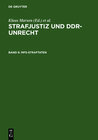 Buchcover Strafjustiz und DDR-Unrecht / MfS-Straftaten