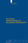 Buchcover Max Webers Rechtssoziologie und die juristische Methodenlehre