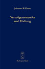 Buchcover Vermögenstransfer und Haftung
