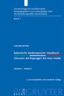 Buchcover Italienische Mediensprache. Handbuch / Glossario del linguaggio dei mass media