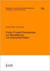 Buchcover Public Private Partnerships zur Bewältigung von Elementarrisiken