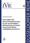 Buchcover Das Problem der Informationsgewinnung für die vorvertragliche Risikoprüfung auf Seiten des privaten Berufsunfähigkeitsve