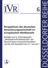 Buchcover Perspektiven der deutschen Versicherungswirtschaft im europäischen Wettbewerb