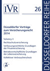 Buchcover Düsseldorfer Vorträge zum Versicherungsrecht 2014
