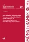 Buchcover Das Gebot der angemessenen Trennung von Zuständigkeiten und Funktionen im Governance-System von Versicherungsunternehmen