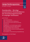 Buchcover Standpunkte - Beiträge renommierter Persönlichkeiten der Versicherungswirtschaft in Leipziger Seminaren