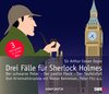 Buchcover Drei Fälle für Sherlock Holmes (Box) - Der schwarze Peter/Der zweite Fleck/Der Teufelsfuß