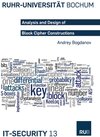 Buchcover Analysis and Design of Block Cipher Constructions