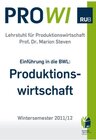 Buchcover Einführung in die Betriebswirtschaftslehre: Produktionswirtschaft