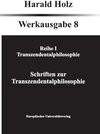 Buchcover Bd. 8 Schriften zur Transzendentalphilosophie