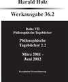 Buchcover Philosophische Tagebücher 36.1 und 36.2 (Zwei Bände)