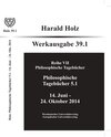 Buchcover Philosophische Tagebücher 39.1 und 39.2 (Zwei Bände)