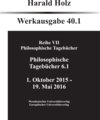 Buchcover Reihe VII Philosophische Tagebücher Band 40