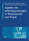 Buchcover Aspekte der Arbeitspsychologie in Wissenschaft und Praxis